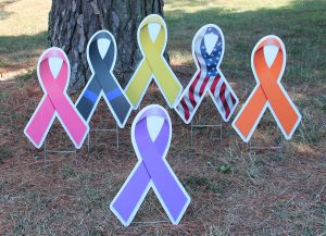 Support Ribbons -Yellow, Orange, Purple, Pink, Blue Line, Stars and Stripes